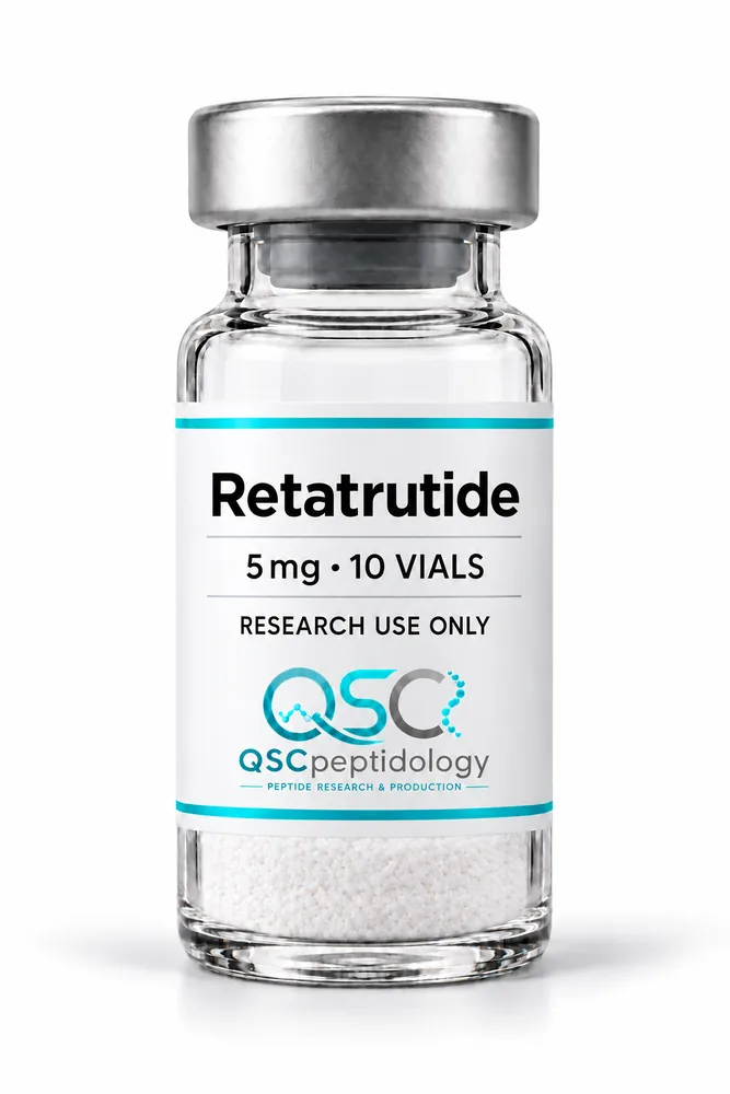 Retatrutide 5mg (Pacote de 10 frascos) QSC Peptidology